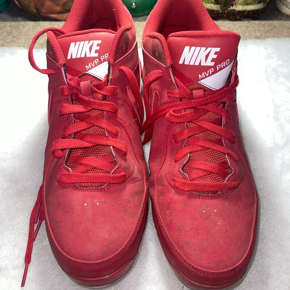 Nike MVP Pro red metal cleats